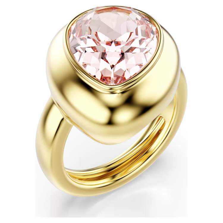 Gema motif ring Set (3), Multicolored, Gold-tone plated